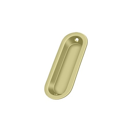 Deltana Flush Pull, Oblong, 3-1/2x 1-1/4x 5/16 in Unlacquered Brass FP223U3-UNL